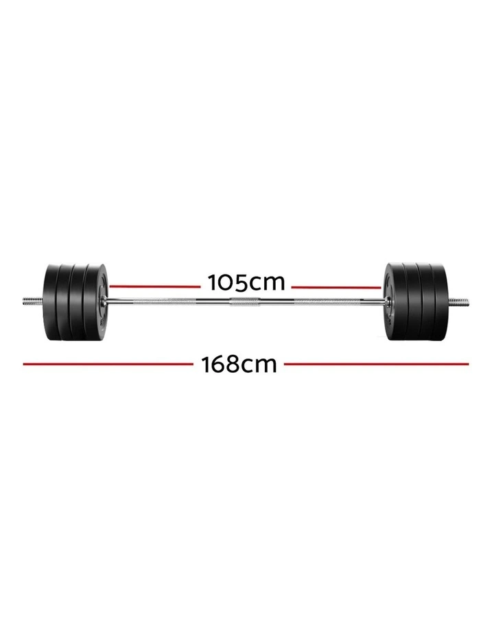 88KG Barbell Weight Plates in Black