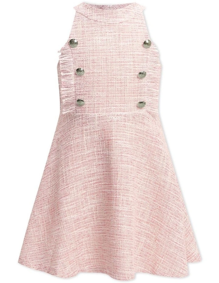 Roma Boucle Dress in Heavenly Pink