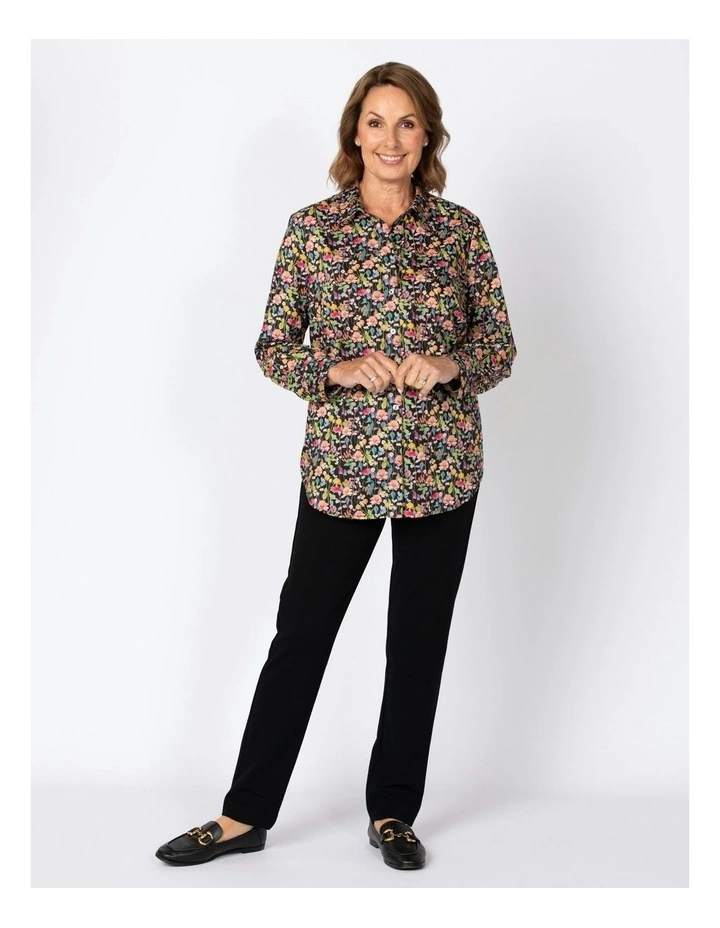 Fairytale Forest Long Sleeve Shirt in Black