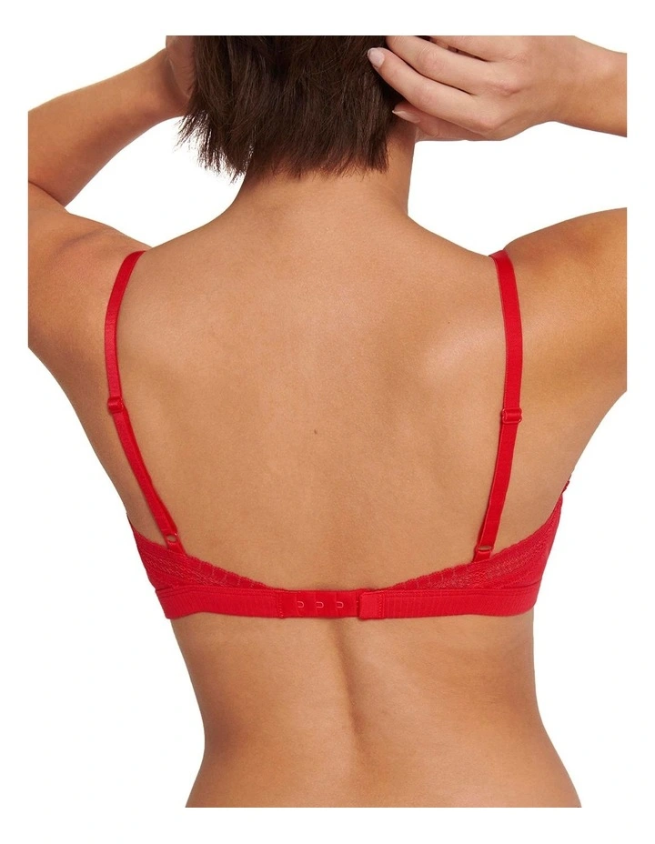 Ribbed Bralette in Campari