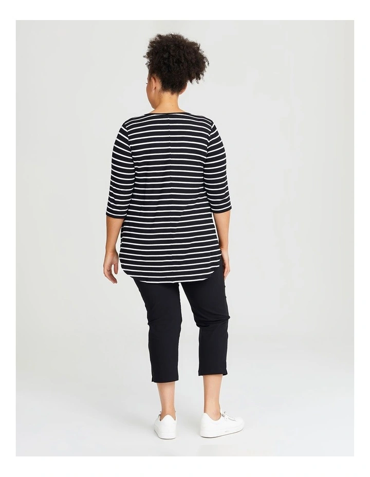 Bamboo Stripe 3/4 Sleeve Top