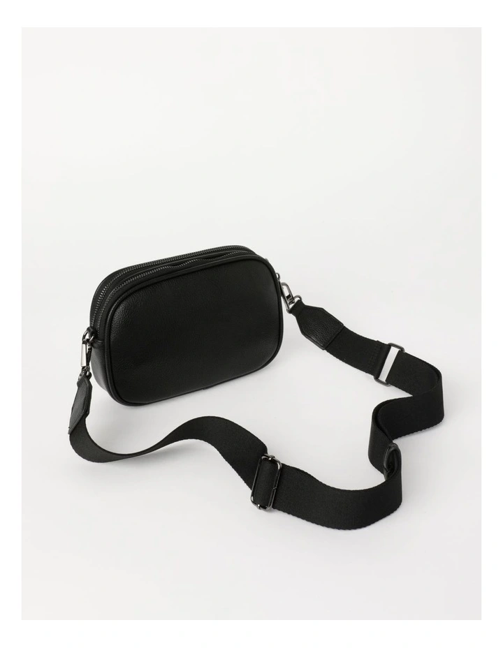 Natalie Camera Crossbody Bag in Black