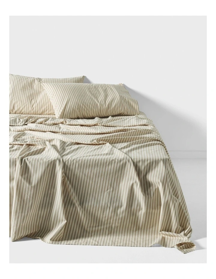 Classic Stripe Sheet Set in Pebble