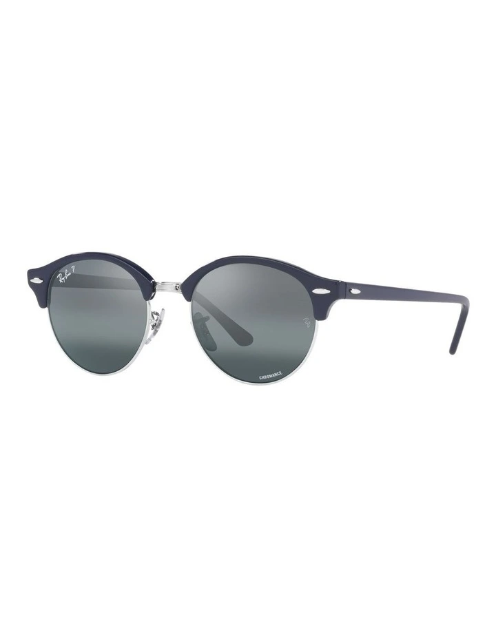 CLUBROUND Polarised Sunglasses In Blue/Silver