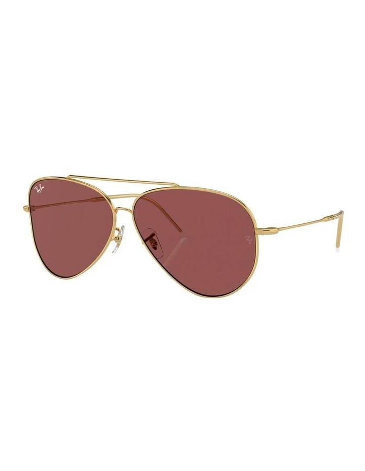 Aviator Reverse Sunglasses in Gold