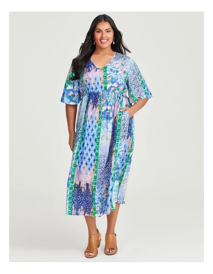 Natural Zinnia Summer Dress in Print