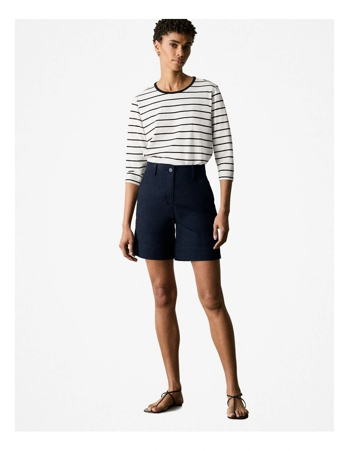 Stretch Cotton Shorts in Night Sky