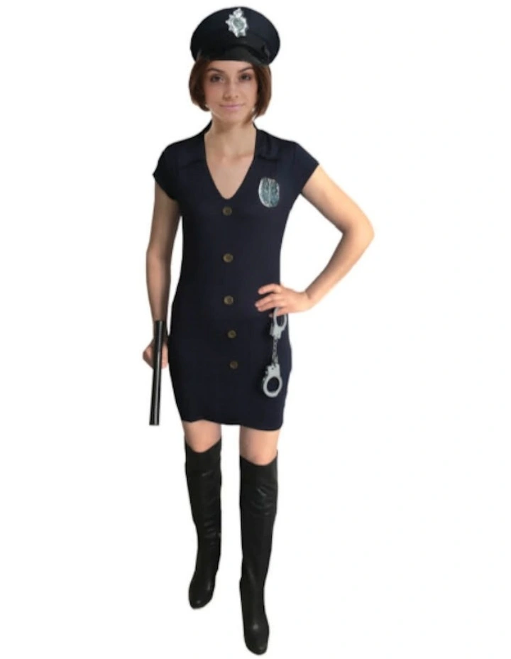 Arresting Officer Police Woman Costume in Blue