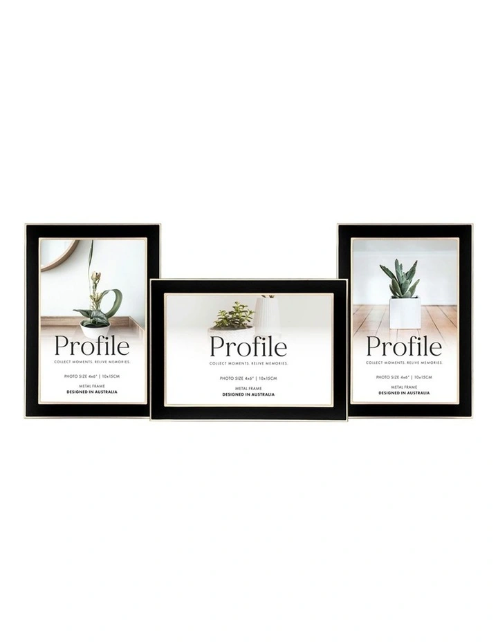 Eternal Collage Photo Frame 4x6 Multi 3 in Black/Rose Gold