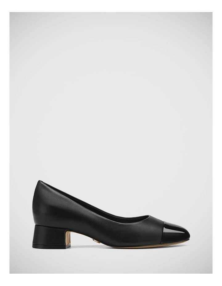 Edithe Leather Pump in Black