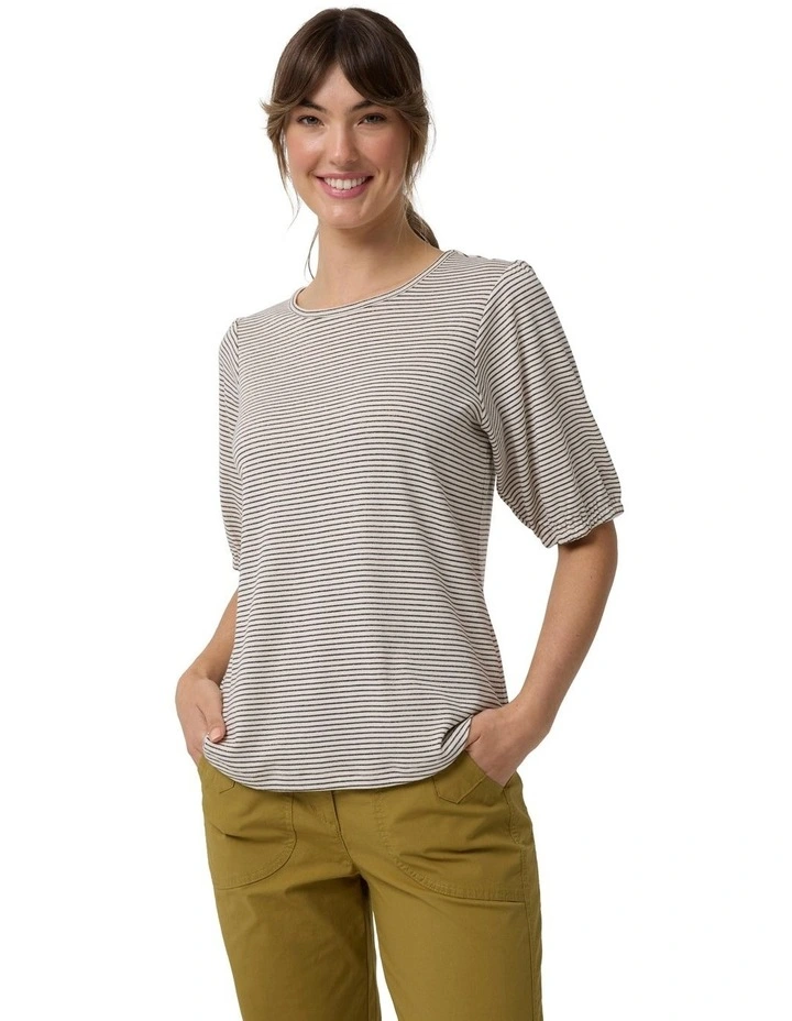 Metallic Stripe Tee in Bronze