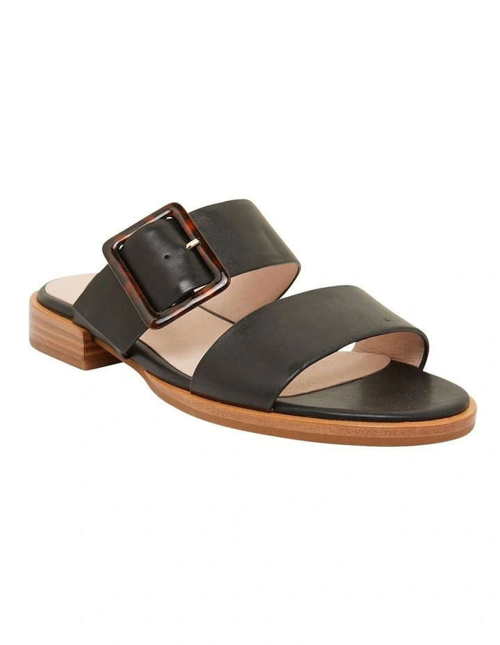 Tanya Sandals in Black Leather