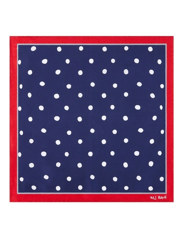 Mercury Pocket Square in Red White Navy