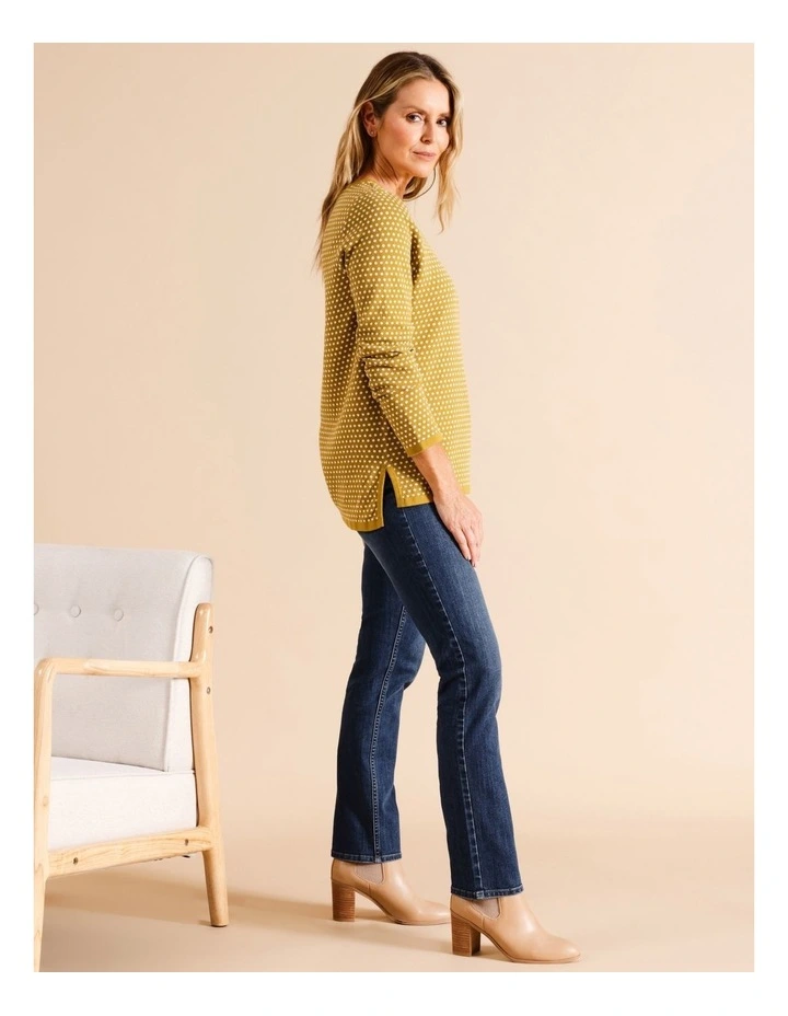 Organic Cotton Blend Wardrobe Staple Straight Jean In Mid Wash