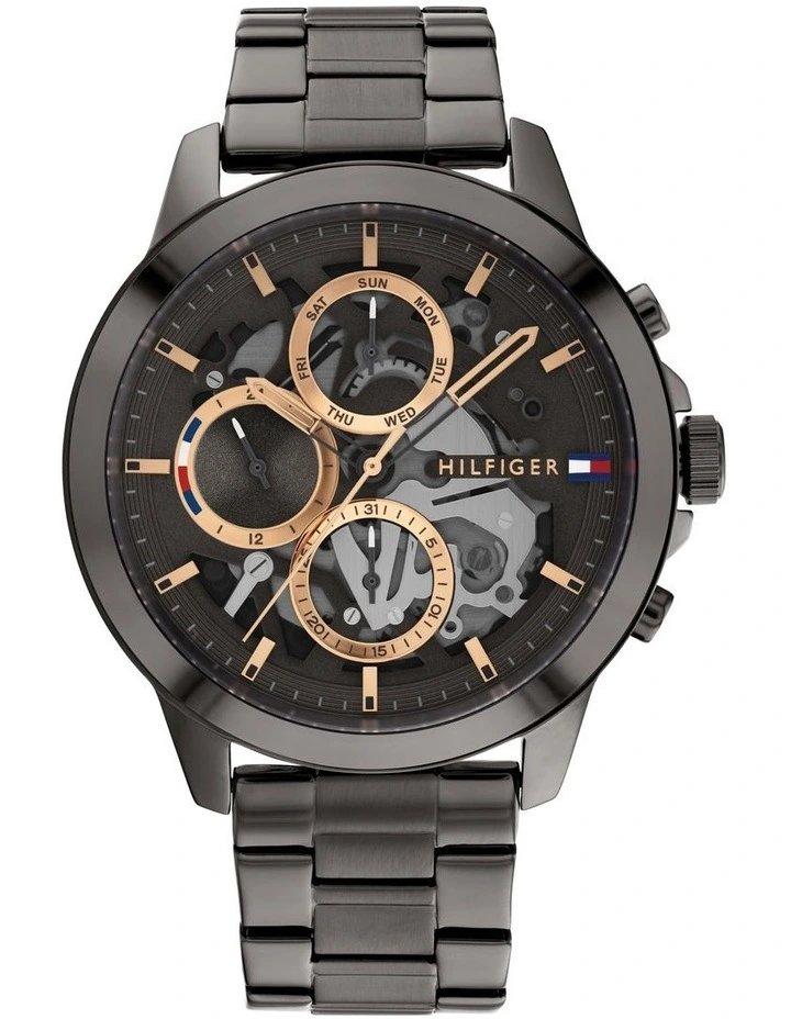 Henry Ionic Plated Steel Gent's Multifunction Watch in Grey