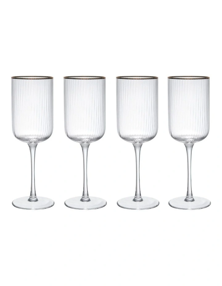 Sorrento Red Wine Glasses 4 Piece Set in Clear