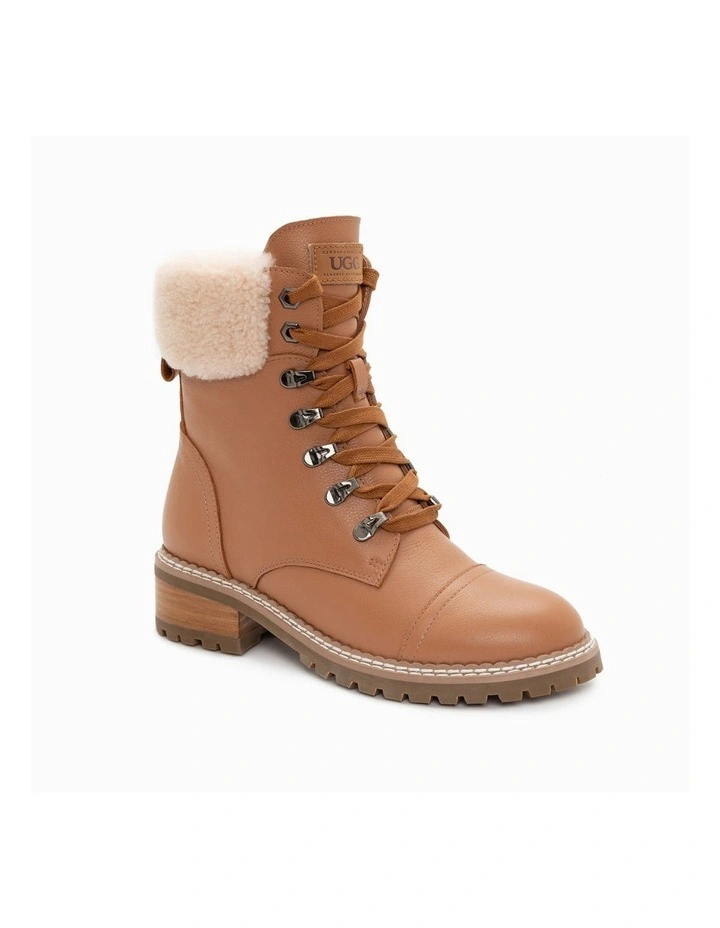 Ugg Lyric Ankle Zip Boots in Tan