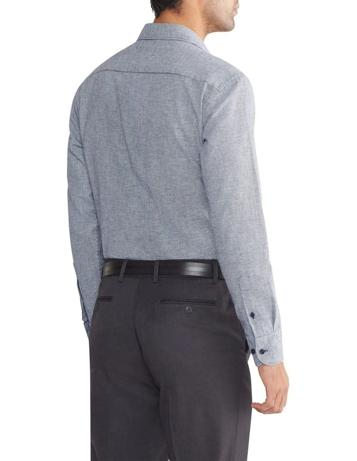 Slim Long Sleeve Shirt in Blue