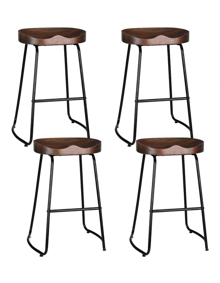 Bar Stools Tractor 4x Seat 65cm in Black