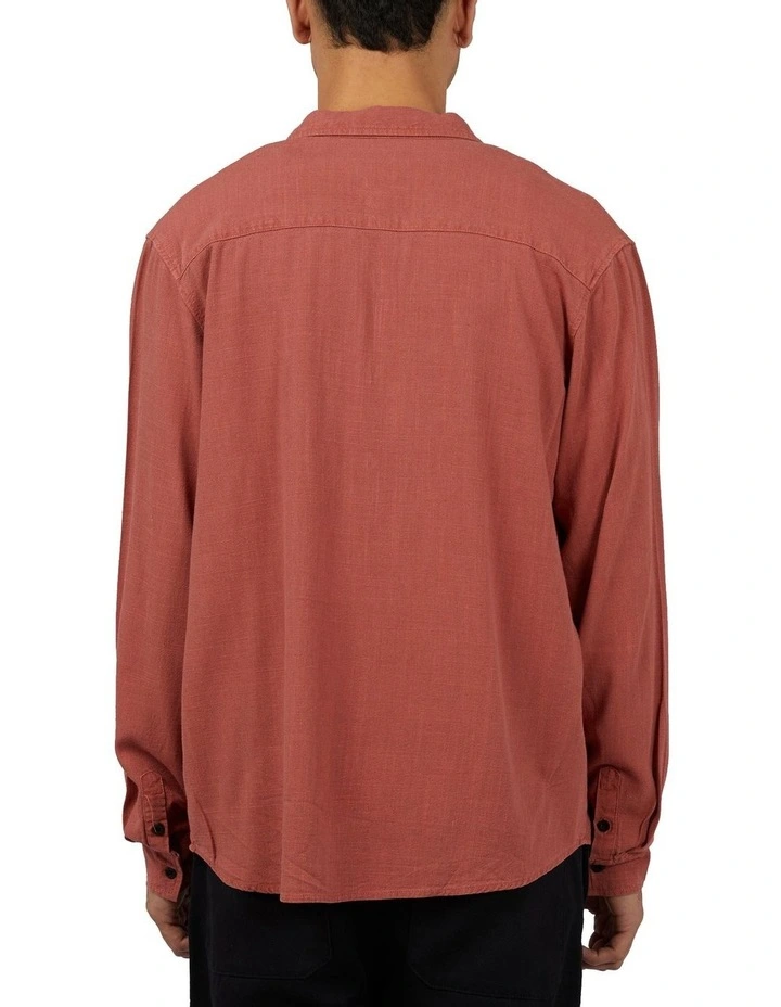 Mason Linen Shirt in Orange