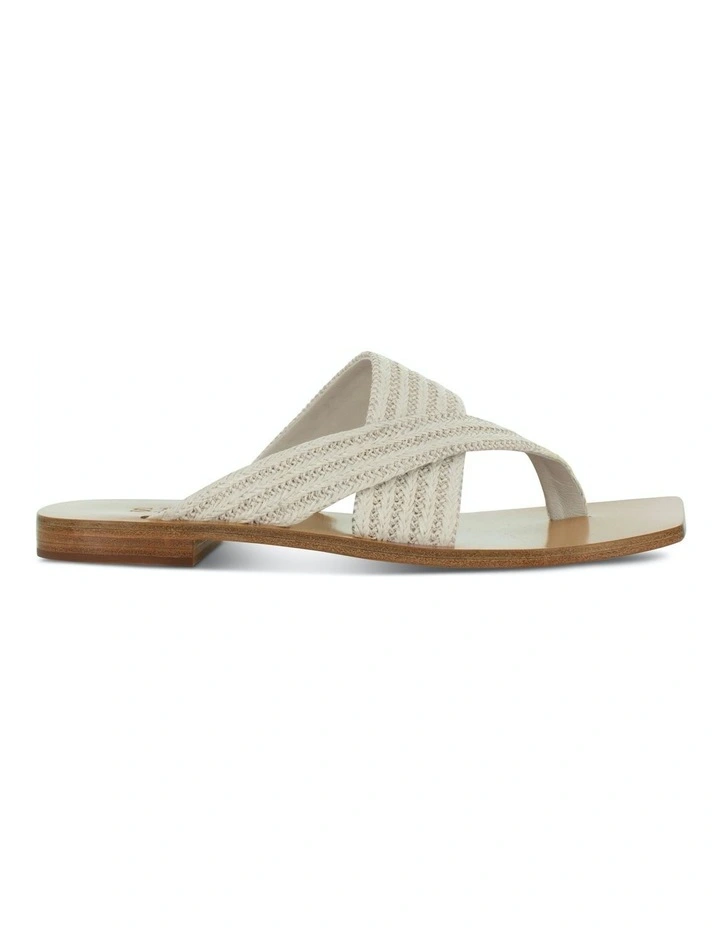 Gretel II Flat Sandals in Beige