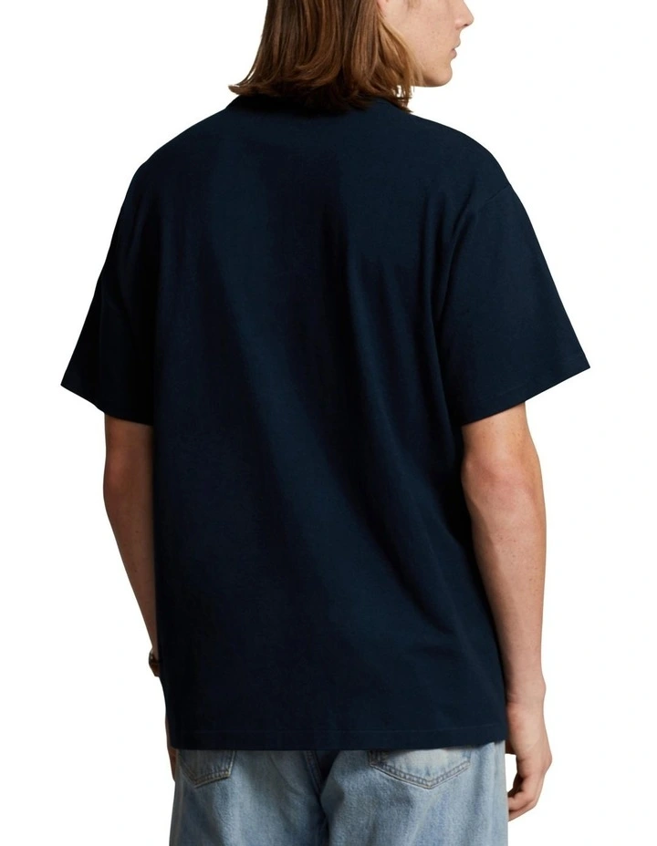 Big Fit Jersey Pocket T-Shirt in Blue