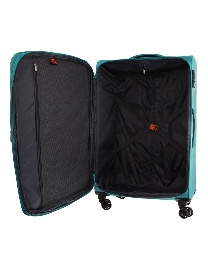 Vivant 68cm Medium Soft Shell 2-Tone Suitcase in Turquoise