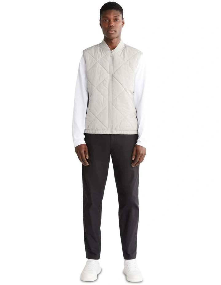 Signature Quilt Vest in Grey