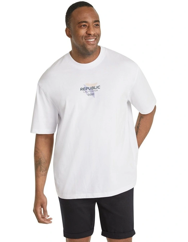 Republic Relaxed Fit Tee in White