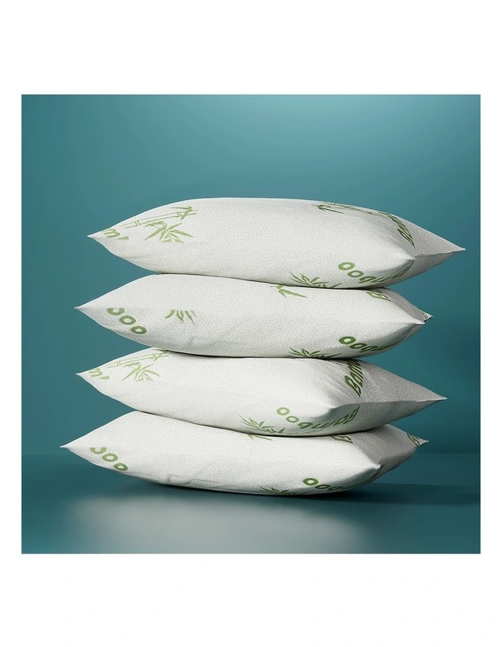 Bamboo Pillow 4 Pack in White