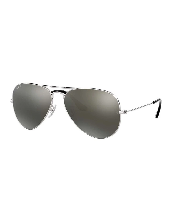 Aviator Silver RB3025 Polarised Sunglasses