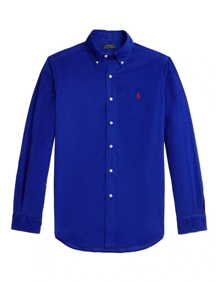Classic Fit Corduroy Shirt in Blue