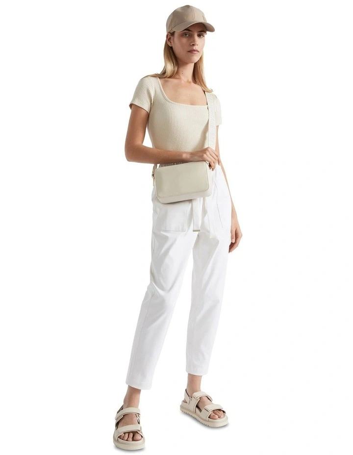 Ribbed Neat Tee in Magnolia