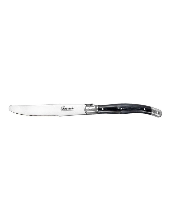 Stainless Steel Cheese Knife Cutlery 12 Pack 23.5cm in Marble Black