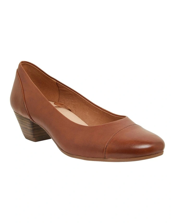 Acton Cognac Glove Heeled Shoes