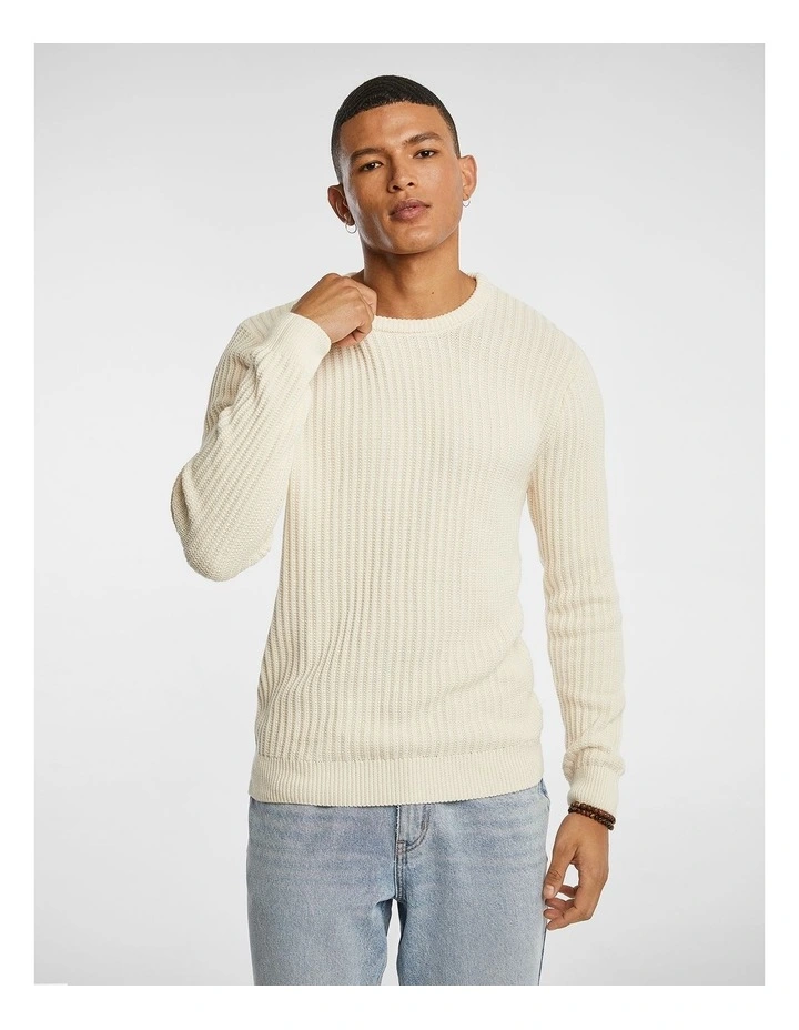 Fleet Textured Knit in Natural