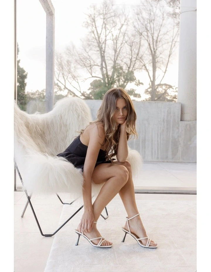 Spruce Heeled Sandals in Chalk