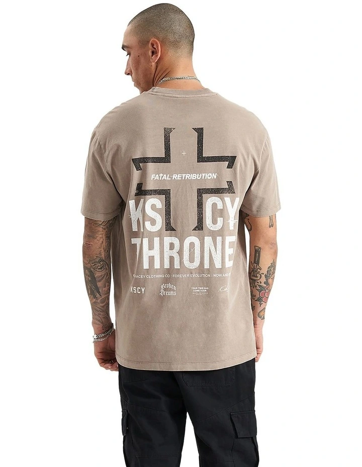 Retribution Relaxed Tee in Pigment Driftwood