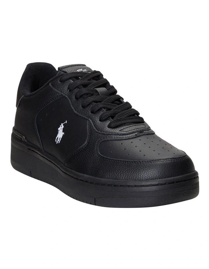Masters Court Leather Sneaker in Black
