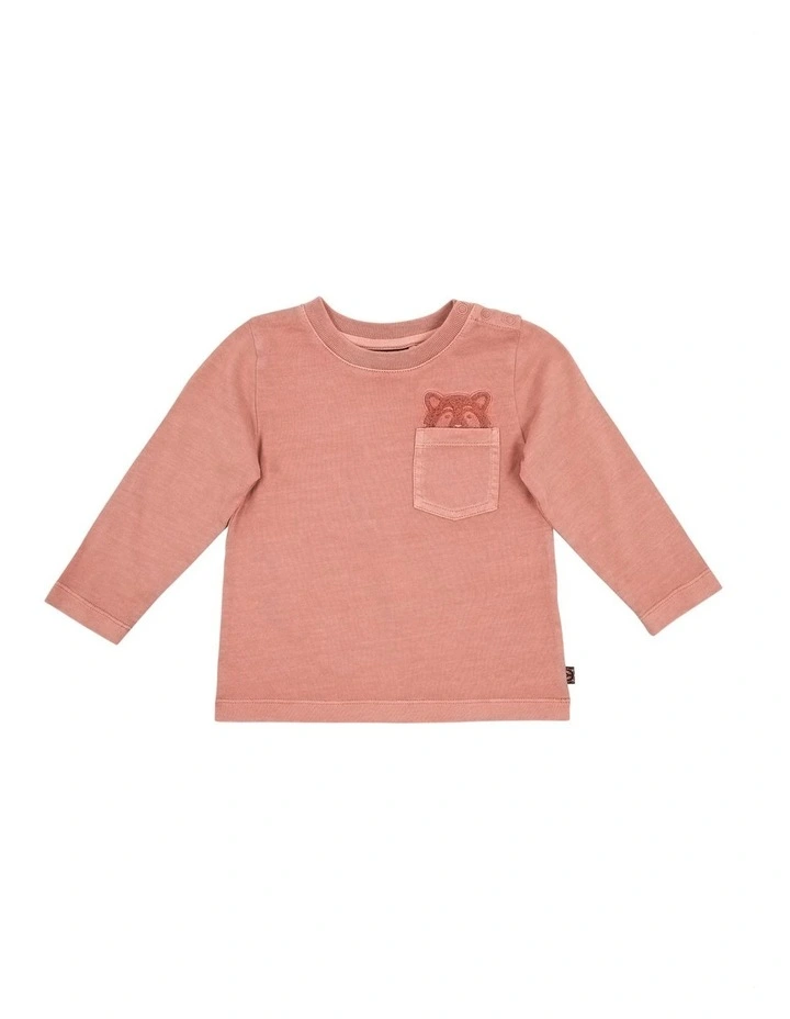 Raffael Long Sleeve Tee (Size 0-5) in Pink