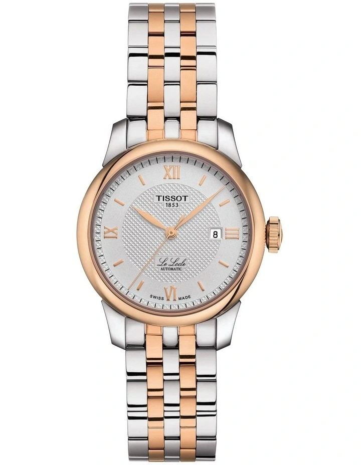 Le Locle Automatic Lady T0062072203800 Watch in Grey/Rose Gold