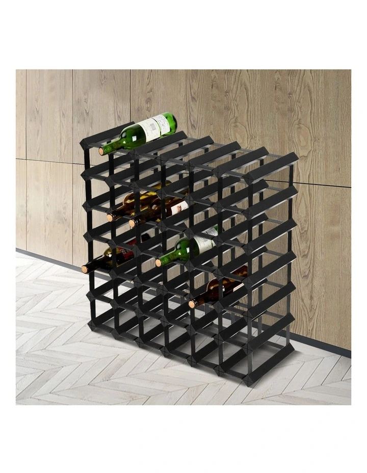 42 Bottle Wine Rack in Black