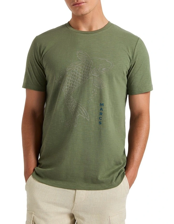Koi Story Tee in Jungle