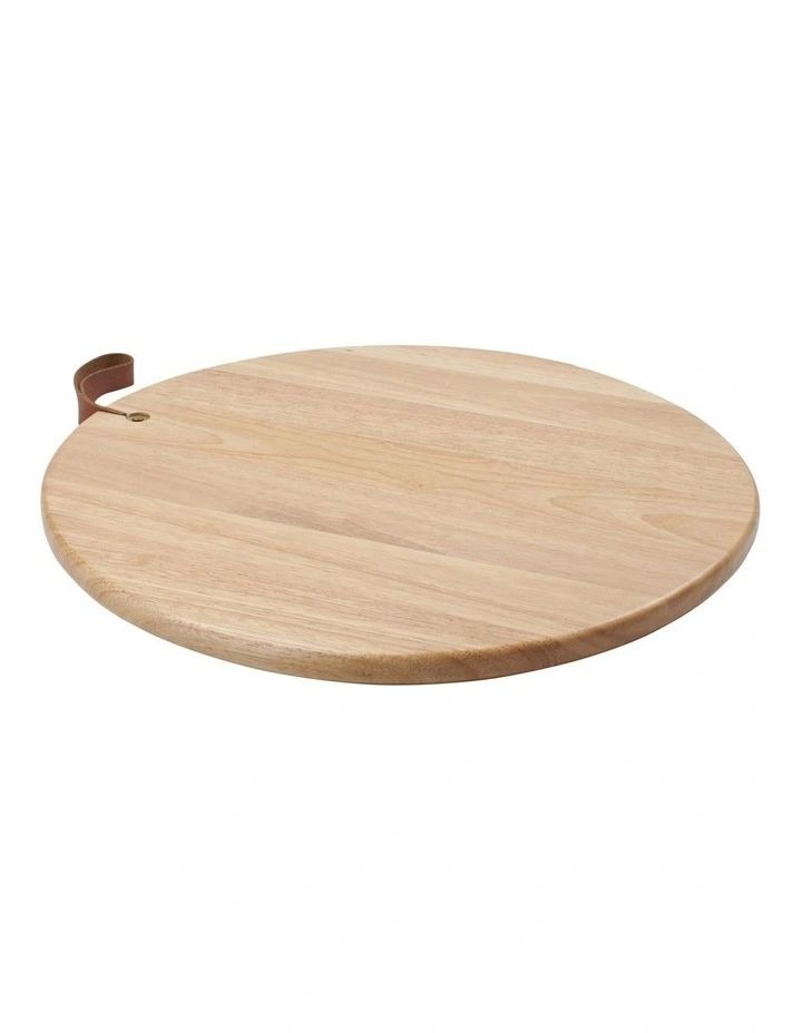 Albany Serving Board with Leather Handle 40cm in Natural
