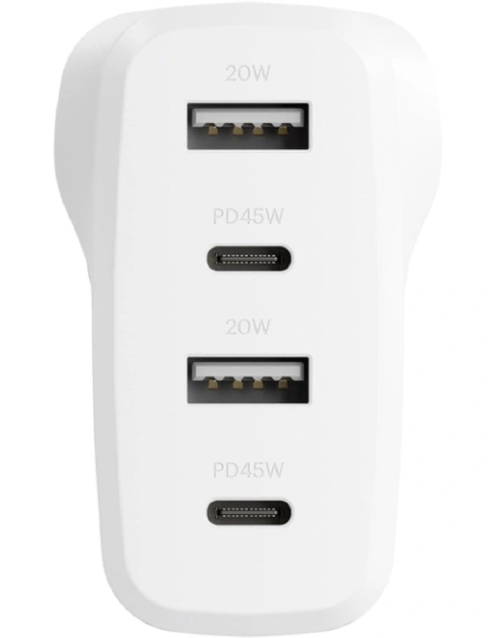 PowerPlus 45W Multi Port Wall Charger in White