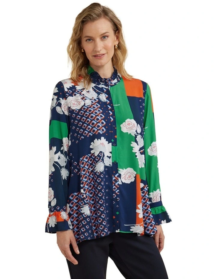 Collage Print Shirt in Multi