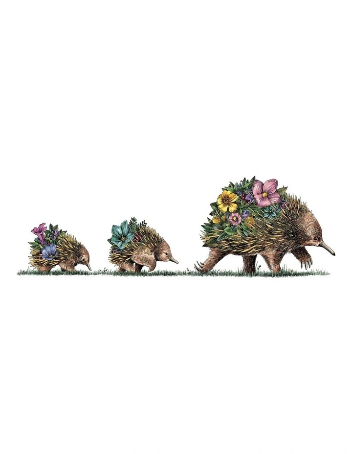 Marini Ferlazzo Echidna and Puggles 50x70cm Tea Towel in White
