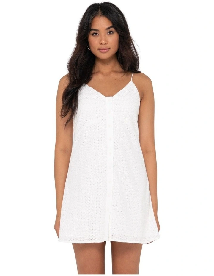 Petra Slip Mini Dress in White