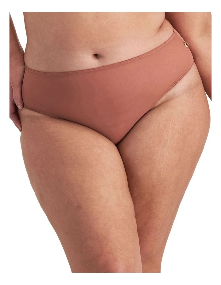 Because Hi Bikini Brief in Rose Ochre