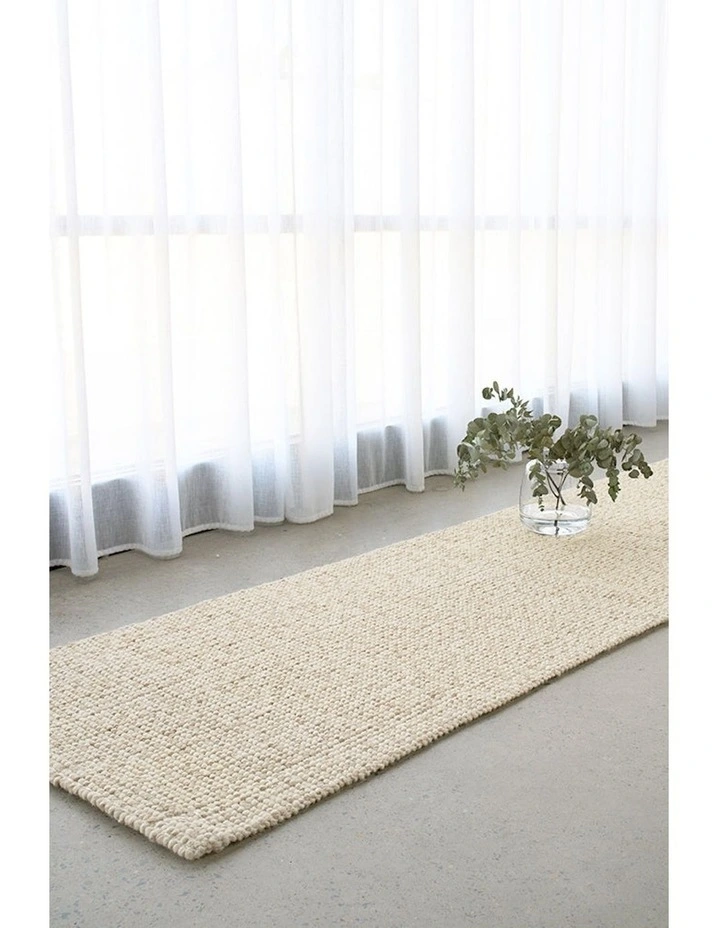 Madras Parker Runner Rug in Cream